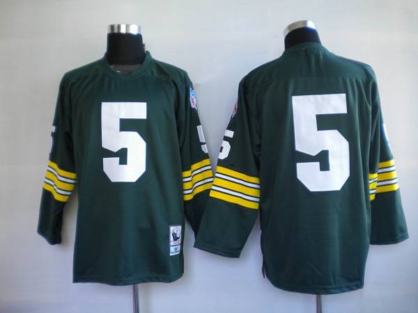 Mitchell Ness Packers #5 Paul Hornung Green Stitched Throwback NFL Jersey