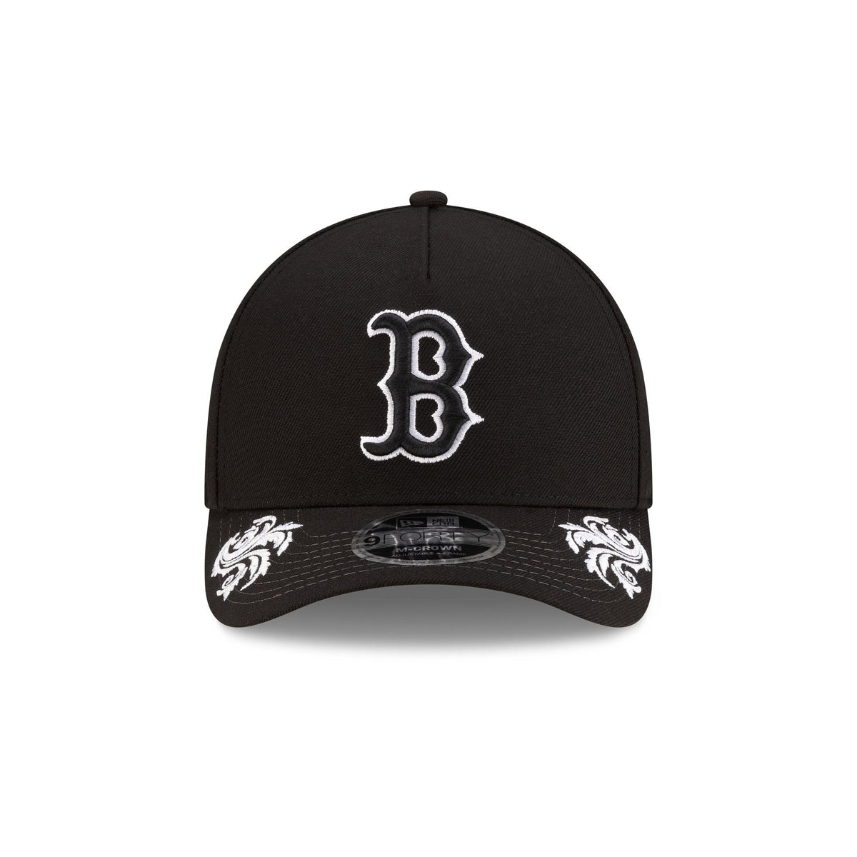 Boston Red Sox Script Black and White 9FORTY M-Crown A-Frame Snapback Hat