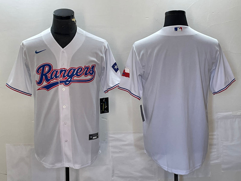 Men's Texas Rangers White Home Blank Jersey