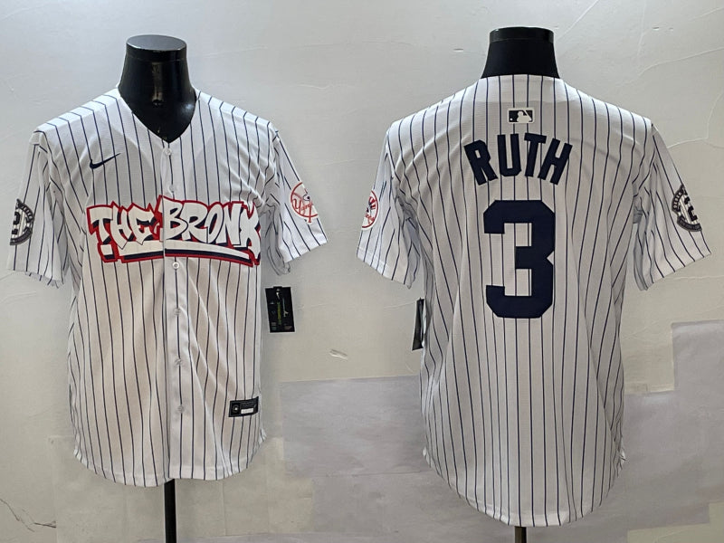Men's New York Yankees Babe Ruth White Limited Jersey