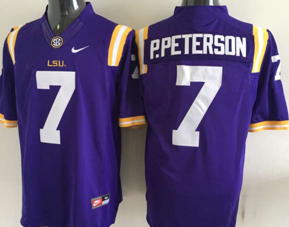 Men's LSU Tigers Patrick Peterson #7 Purple Jersey