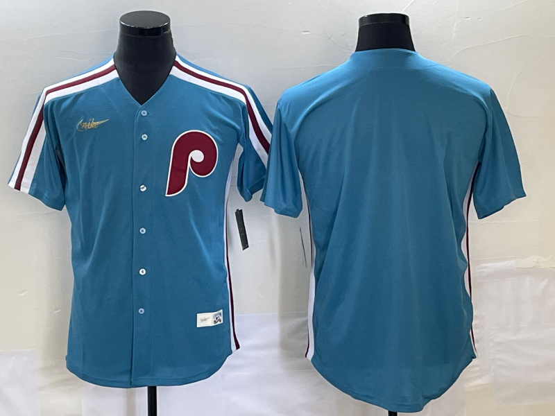 Men's Philadelphia Phillies Blue Blank Jersey