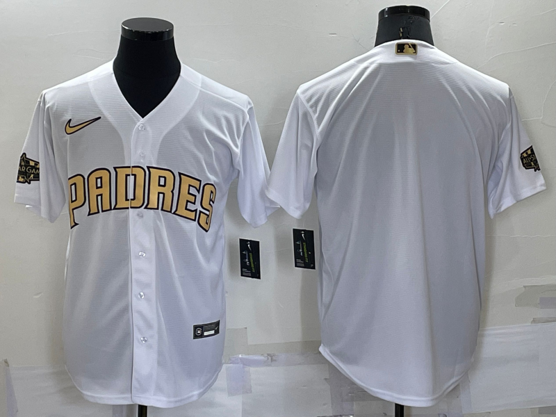 Men's San Diego Padres White Blank Jersey