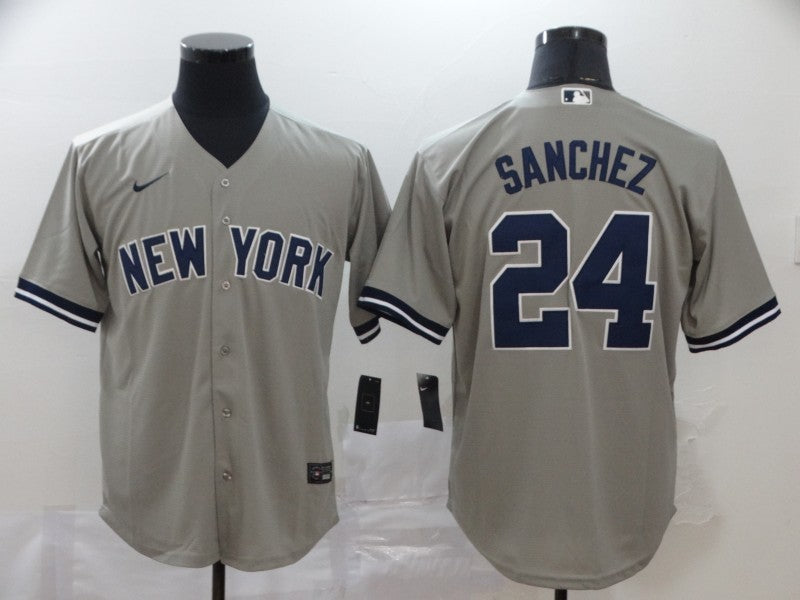 Men's New York Yankees Gary Sanchez #24 Gray Baseball Jersey