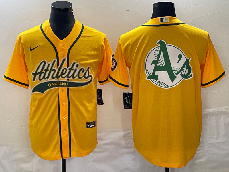Men's Oakland Athletics Gold Team Jersey Joint Edition
