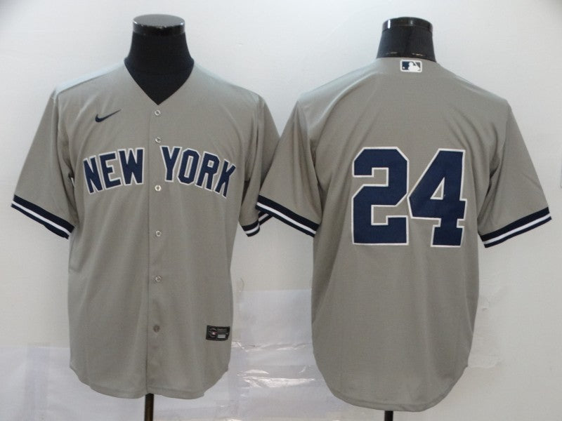 Men's New York Yankees Gary Sanchez #24 Gray Name Jersey