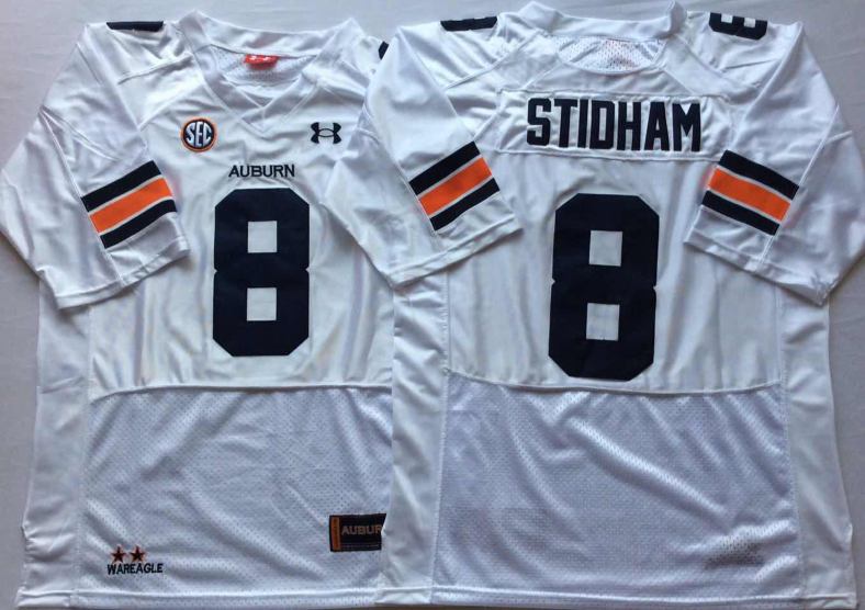 Men's Auburn Tigers Jarrett Stidham #8 White Jersey